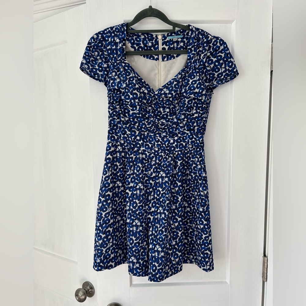 Blue floral romper dress. Leifnotes. Size s.